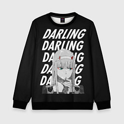 Свитшот детский ZeroTwo Darling in the Franx, цвет: 3D-черный