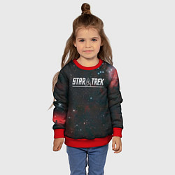 Свитшот детский Startrek iron logo and space, цвет: 3D-красный — фото 2