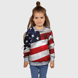 Свитшот детский США USA, цвет: 3D-меланж — фото 2
