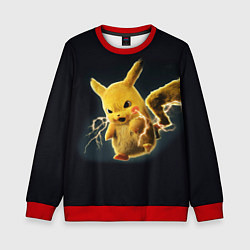 Свитшот детский Pikachu Pika Pika, цвет: 3D-красный