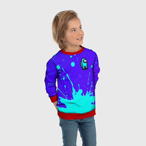 Детский свитшот AMONG US АМОНГ АС / 3D-Красный – фото 3