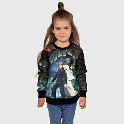 Свитшот детский Jujutsu Kaisen Sukuna подземелье, цвет: 3D-черный — фото 2