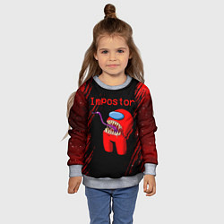 Свитшот детский AMONG US - MONSTER, цвет: 3D-меланж — фото 2