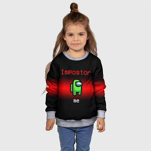 Детский свитшот AMONG US / 3D-Меланж – фото 4