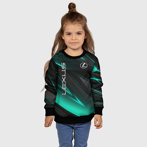 Детский свитшот Lexus / 3D-Черный – фото 4