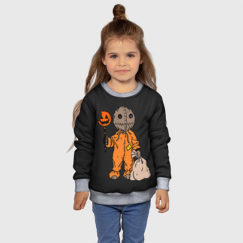 Детский свитшот Halloween / 3D-Меланж – фото 4