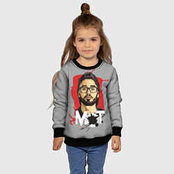 Свитшот детский Портрет Мота, цвет: 3D-черный — фото 2
