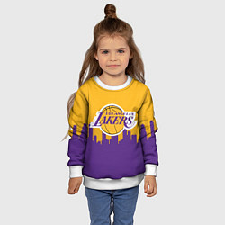 Свитшот детский LOS ANGELES LAKERS, цвет: 3D-белый — фото 2
