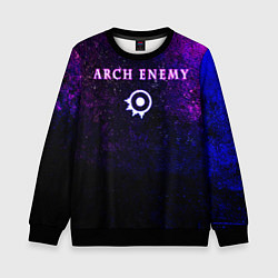 Свитшот детский Arch Enemy Neon logo, цвет: 3D-черный