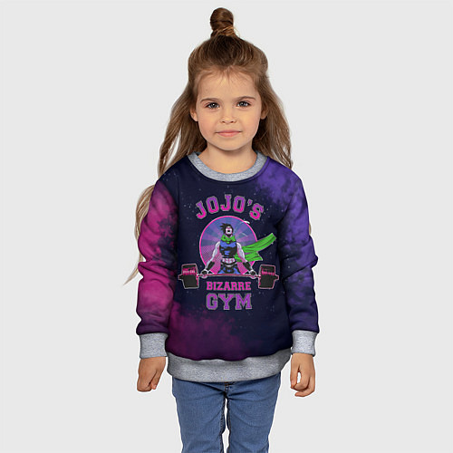 Детский свитшот JoJo’s Bizarre Adventure Gym / 3D-Меланж – фото 4