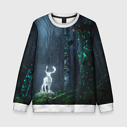 Свитшот детский Олень, цвет: 3D-белый