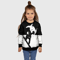 Свитшот детский Сноубордисты, цвет: 3D-черный — фото 2