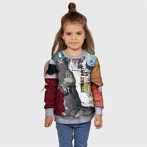Детский свитшот Street art / 3D-Меланж – фото 4