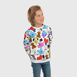Свитшот детский BTS BT21, цвет: 3D-белый — фото 2