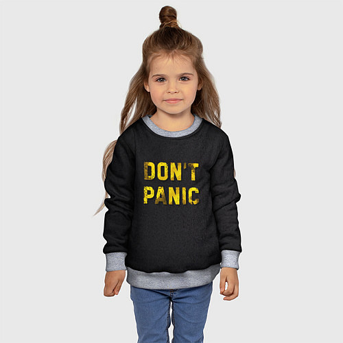 Детский свитшот DONT PANIC / 3D-Меланж – фото 4
