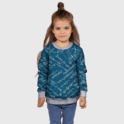 Детский свитшот Математика / 3D-Меланж – фото 4
