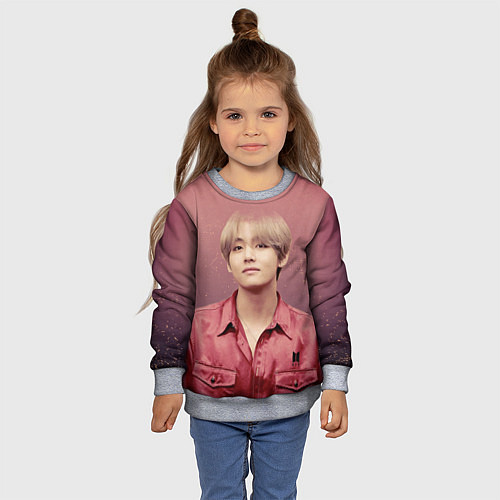 Детский свитшот BTS / 3D-Меланж – фото 4
