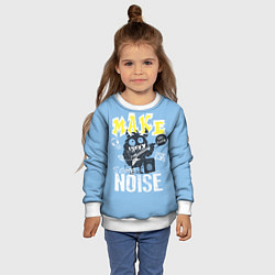 Свитшот детский Монстр рока, цвет: 3D-белый — фото 2