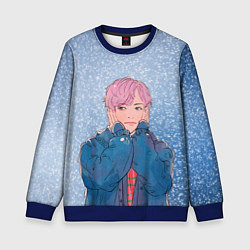 Свитшот детский JIMIN SPRING DAY, цвет: 3D-синий