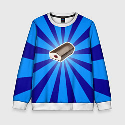 Свитшот детский Глазированный сырок, цвет: 3D-белый