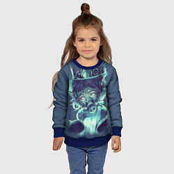 Свитшот детский Маска Аниме, цвет: 3D-синий — фото 2