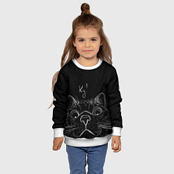 Свитшот детский Говорящий кот, цвет: 3D-белый — фото 2