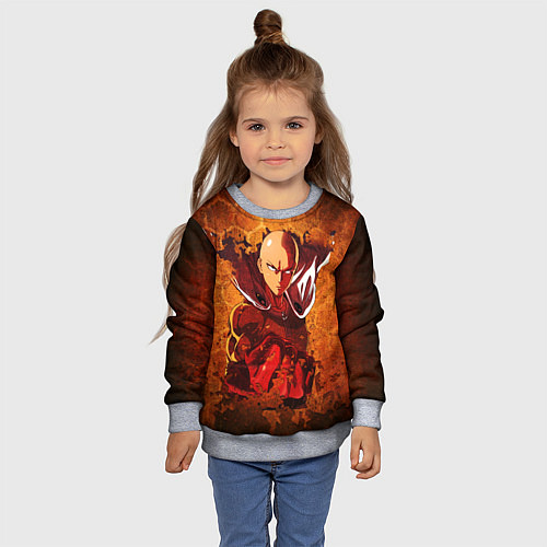 Детский свитшот Ванпанчмен / 3D-Меланж – фото 4