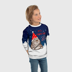 Свитшот детский Вжух и Новый Год, цвет: 3D-белый — фото 2
