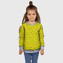 Свитшот детский Смайлики, цвет: 3D-меланж — фото 2
