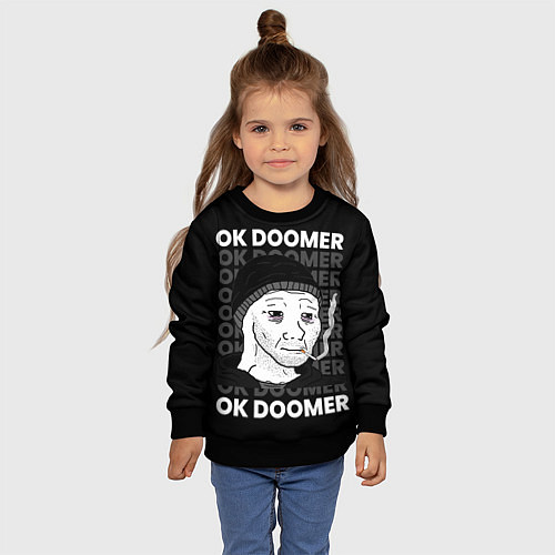 Детский свитшот OK DOOMER / 3D-Черный – фото 4