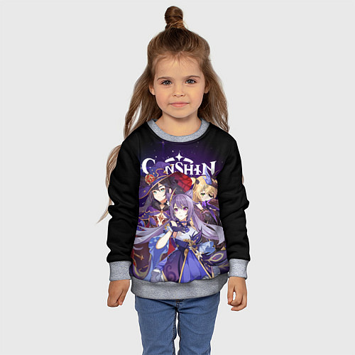 Детский свитшот GENSHIN IMPACT / 3D-Меланж – фото 4
