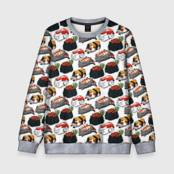 Свитшот детский Котики Суши, цвет: 3D-меланж