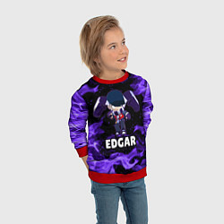 Свитшот детский BRAWL STARS EDGAR, цвет: 3D-красный — фото 2