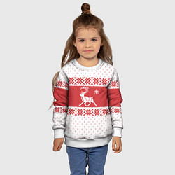 Свитшот детский Северный Олень, цвет: 3D-белый — фото 2