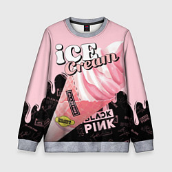 Свитшот детский BLACKPINK ICE CREAM, цвет: 3D-меланж