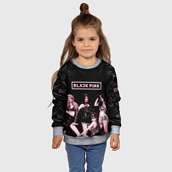 Свитшот детский BLACKPINK, цвет: 3D-меланж — фото 2