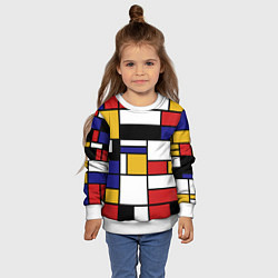 Свитшот детский Color blocking, цвет: 3D-белый — фото 2