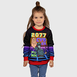 Свитшот детский Retro Cyberpunk, цвет: 3D-красный — фото 2