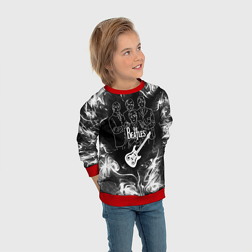 Детский свитшот The Beatles / 3D-Красный – фото 3