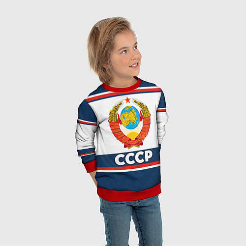 Детский свитшот СССР / 3D-Красный – фото 3