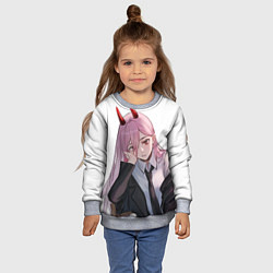 Свитшот детский Человек Бензопила, цвет: 3D-меланж — фото 2