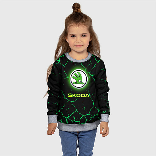 Детский свитшот SKODA / 3D-Меланж – фото 4