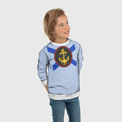 Свитшот детский Морская пехота, цвет: 3D-белый — фото 2