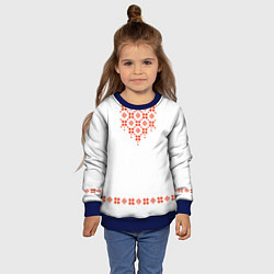 Свитшот детский Белорусская вышиванка, цвет: 3D-синий — фото 2
