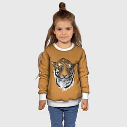 Свитшот детский Тигр, цвет: 3D-белый — фото 2