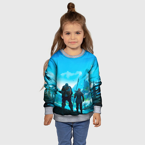 Детский свитшот Вальгала / 3D-Меланж – фото 4