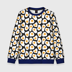 Свитшот детский Яичница, цвет: 3D-синий