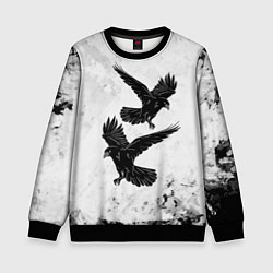 Свитшот детский Gothic crows, цвет: 3D-черный