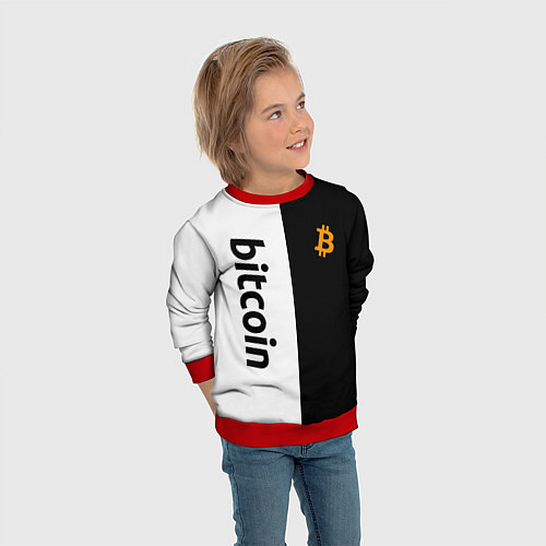 Детский свитшот БИТКОИН BITCOIN Z / 3D-Красный – фото 3
