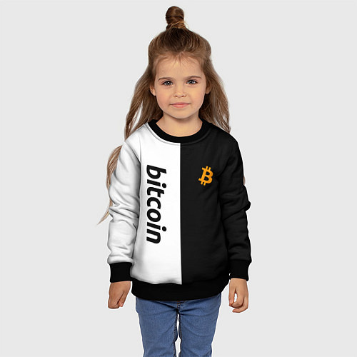 Детский свитшот БИТКОИН BITCOIN Z / 3D-Черный – фото 4